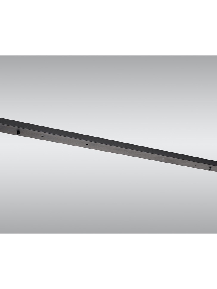 Satin Black 7 Hole Rectangular Ceiling Plate - 1400mm x 100mm