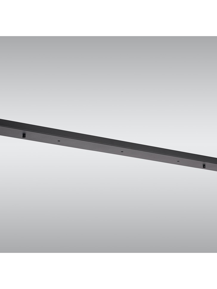 Satin Black Linear 5 Hole Ceiling Plate - 110 X 10cm