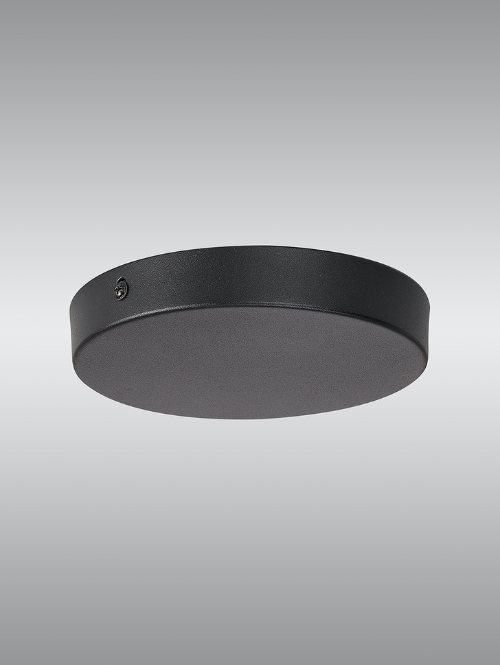 Satin Black No Hole Ceiling Plate - 15cm