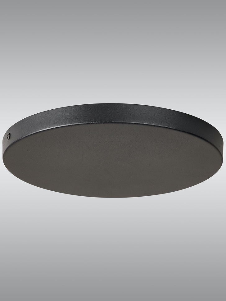 Satin Black No Hole Ceiling Plate - 28cm