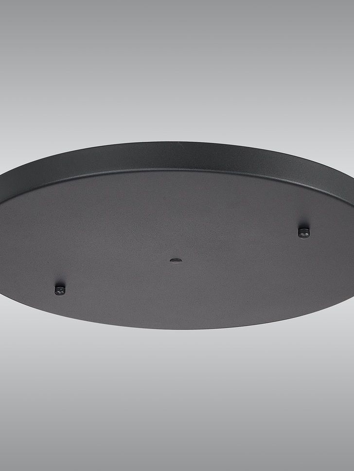 Satin Black No Hole Ceiling Plate - 40m