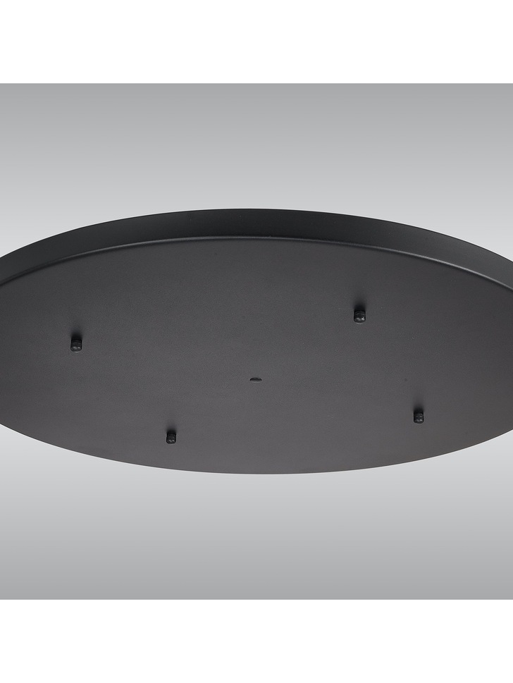 Satin Black No Hole Ceiling Plate - 60m