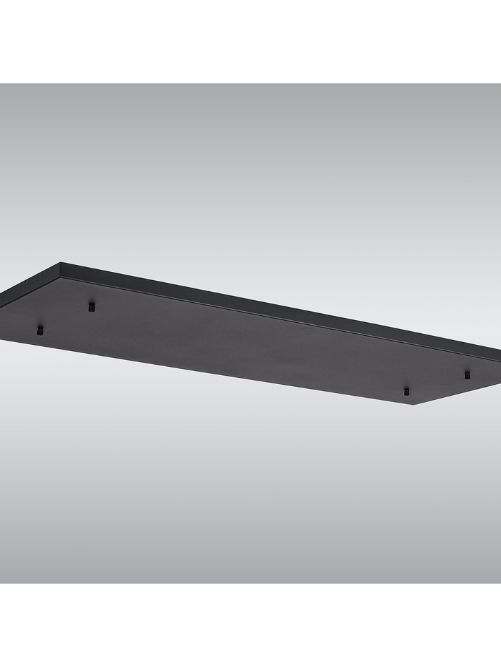 Satin Black No Hole Rectangular Ceiling Plate - 1100mm x 400mm