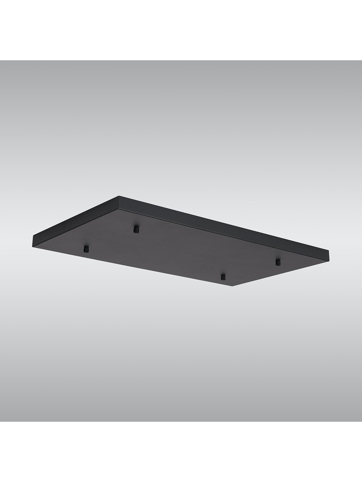 Satin Black No Hole Rectangular Ceiling Plate - 550mm x 320mm