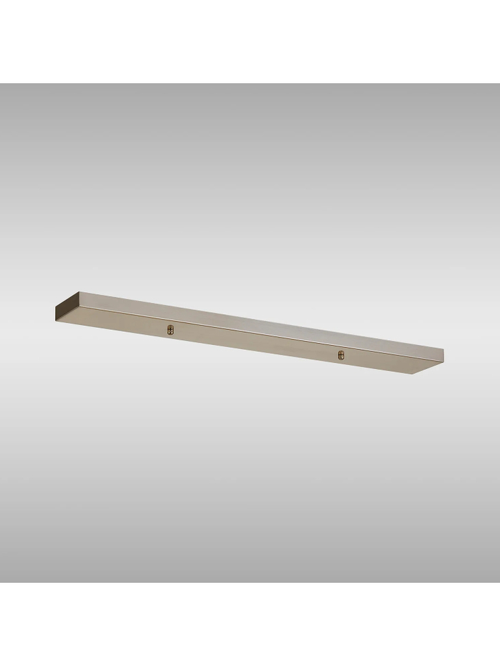 Satin Nickel No Hole Linear Bar Ceiling Plate - 700mm x 100mm