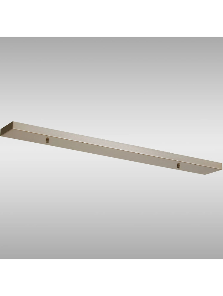 Satin Nickel No Hole Linear Bar Ceiling Plate - 900mm x 100mm