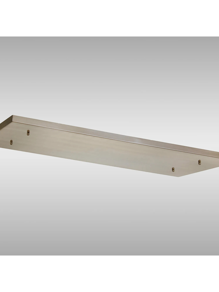 Satin Nickel No Hole Rectangular Ceiling Plate - 1100mm x 400mm