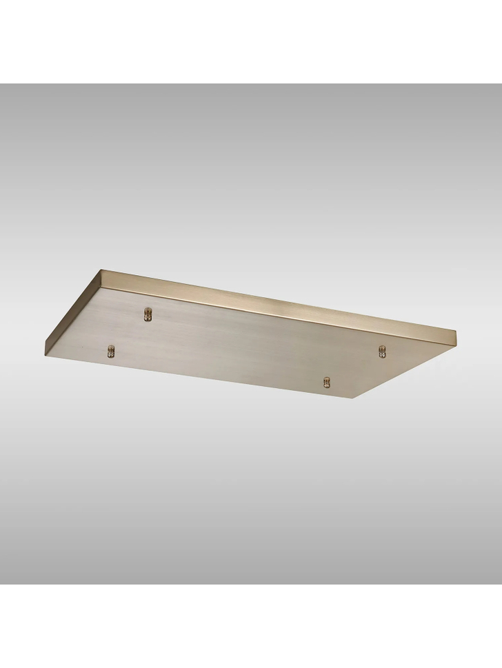 Satin Nickel No Hole Rectangular Ceiling Plate - 550mm x 320mm