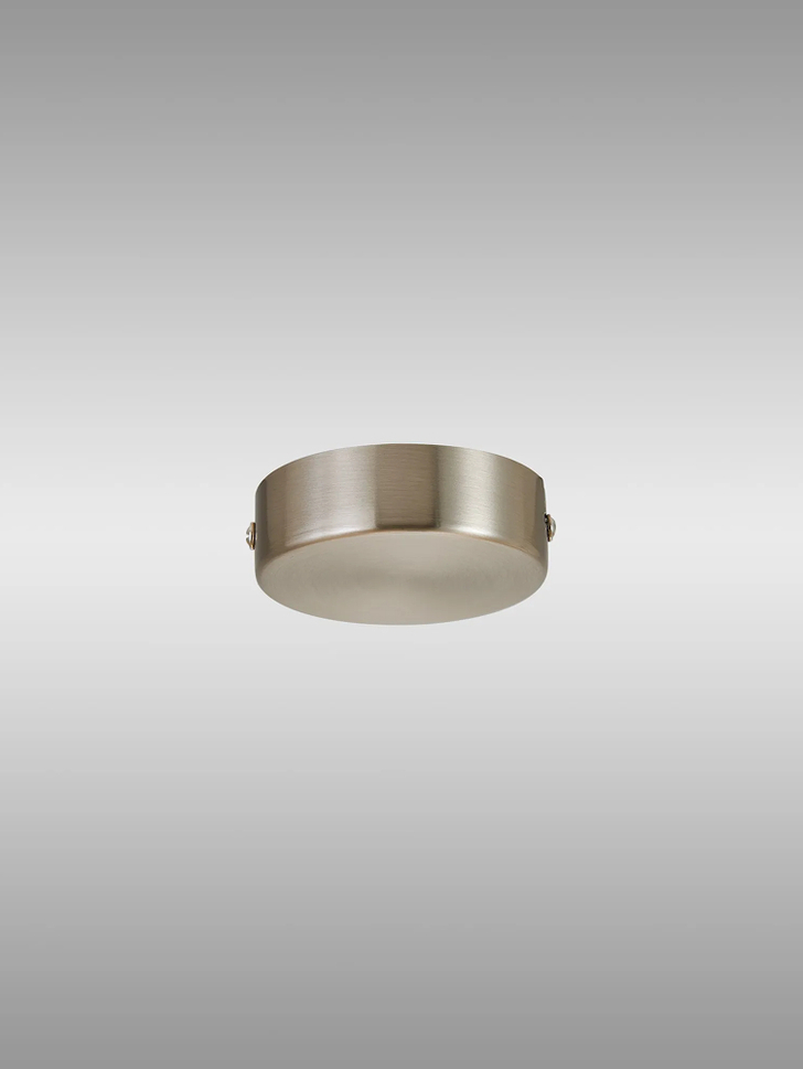 Satin Nickel No Hole Round Ceiling Plate - 8cm