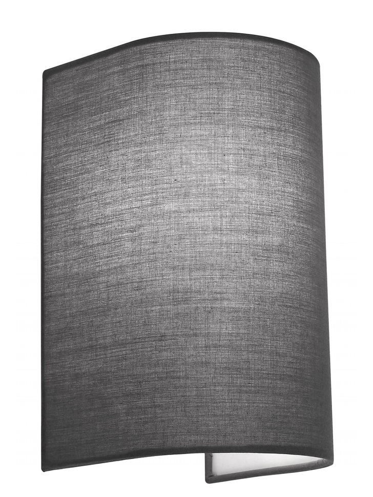 Stylish Lighting Louisiana 1 Light Cylinder Grey Fabric Wall Light