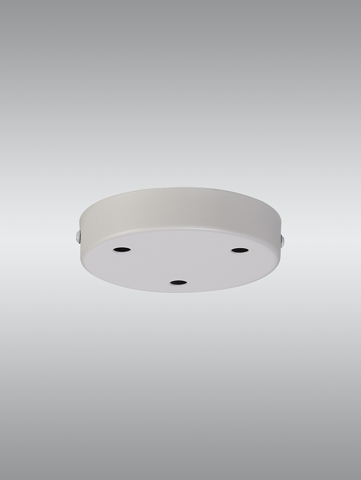 White 3 Hole Ceiling Plate - 12cm