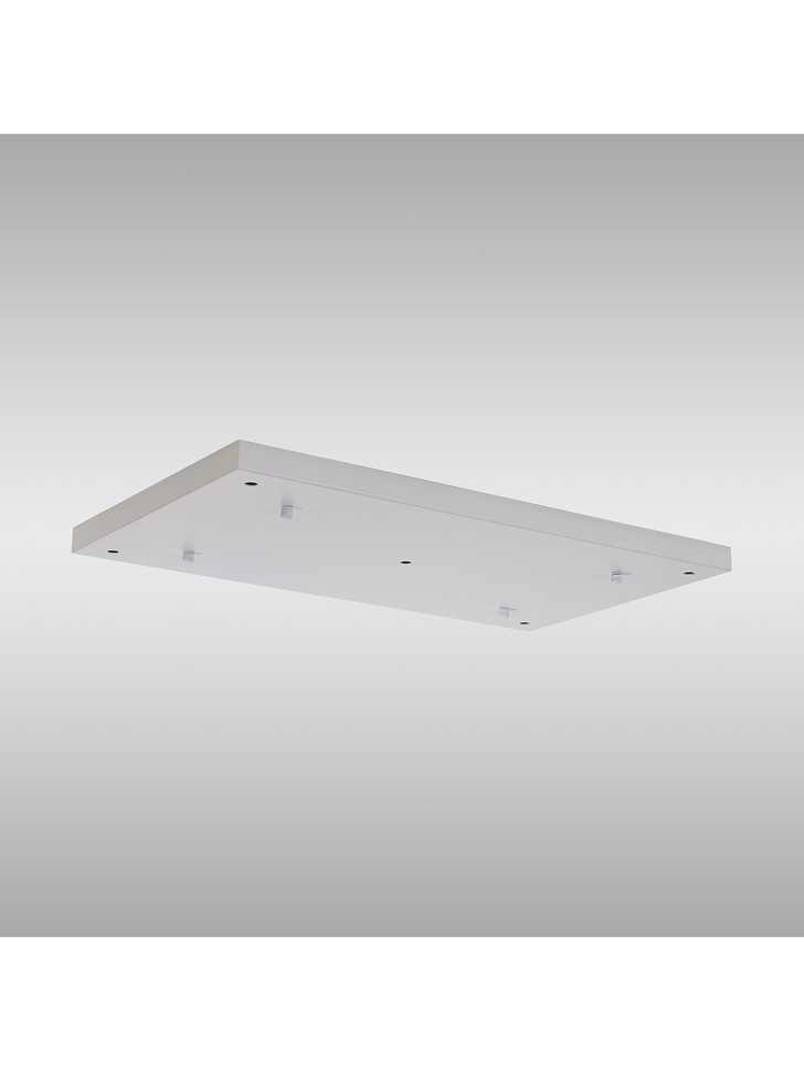 White 5 Hole Rectangular Ceiling Plate - 550mm x 320mm