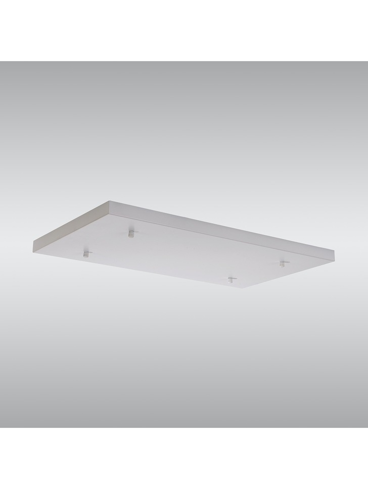 White No Hole Rectangular Ceiling Plate - 550mm x 320mm