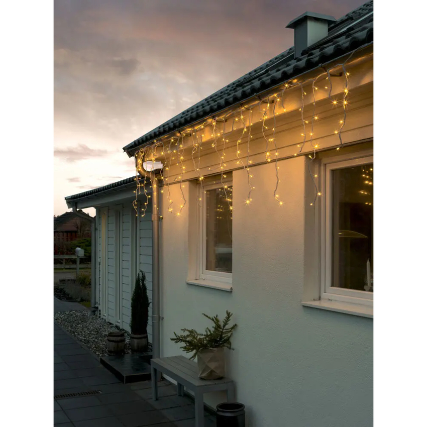 Photograph: 100 Amber Icicle Set, Transparent Cable 31V System