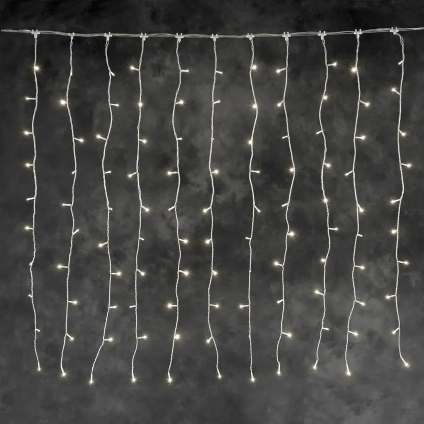 Photograph: 104 WARM WHITE Curtain, Transparent Cable 31V System