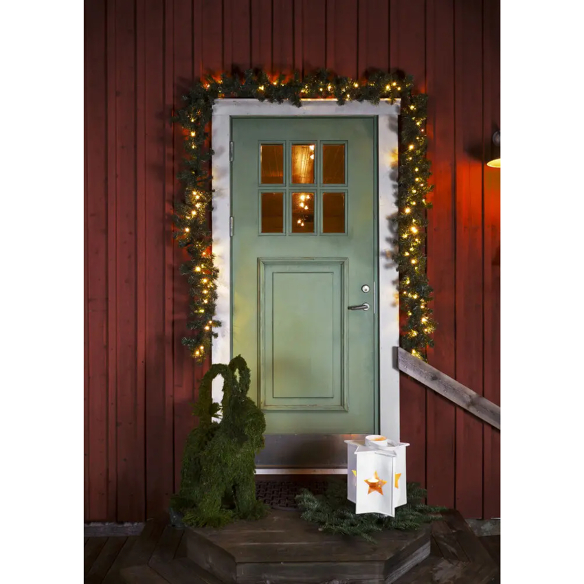 Photograph: 120 Amber Led Spruce Garland 6 mtr, Green Wire IP20