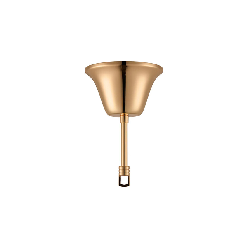 Photograph: 120mm French Gold Finish Bell Cup Ceiling Rose With Hook Plate And Rod