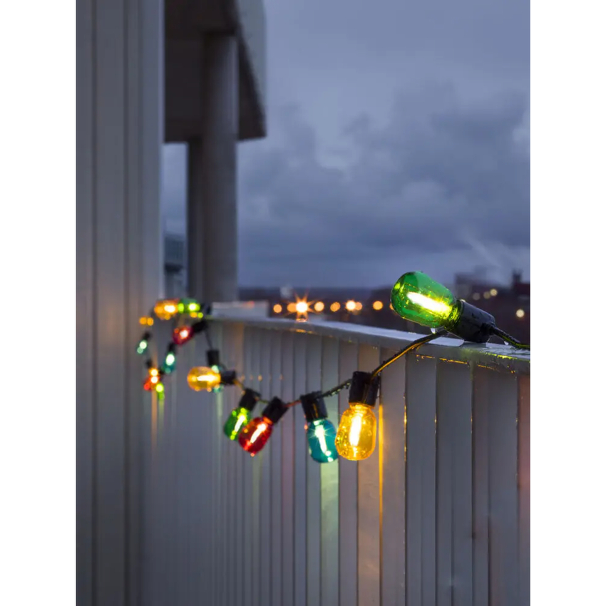 Photograph: 20 Clear Oval Coloured Bulb Set, Warm White Led E14