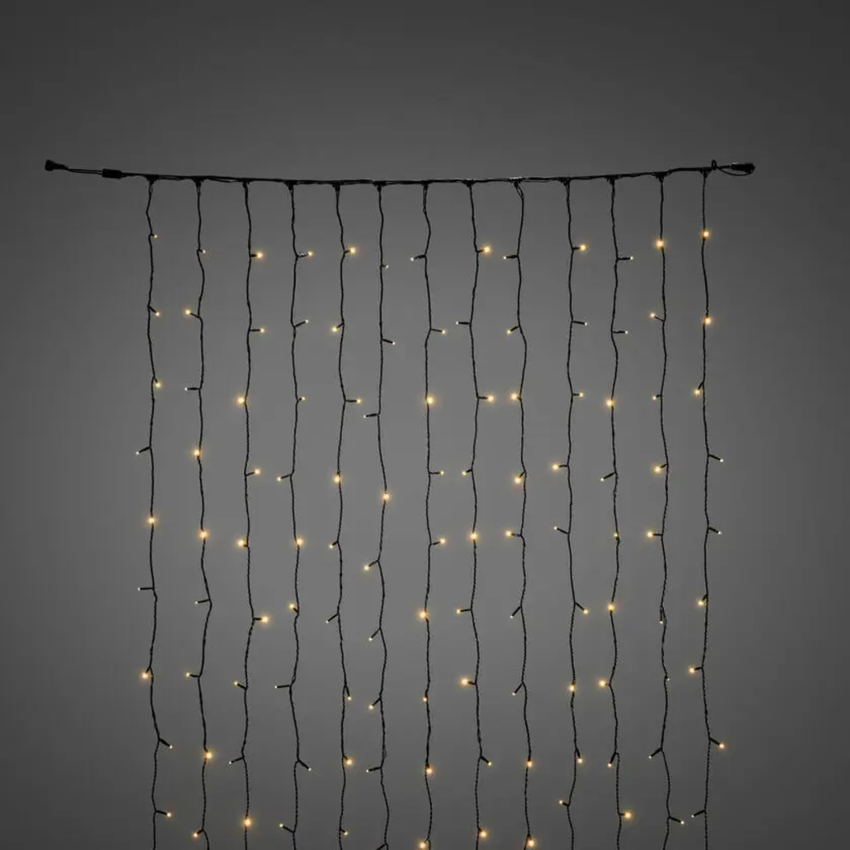 Photograph: 208 Amber Led Curtain, Black Soft Cable, 31V System