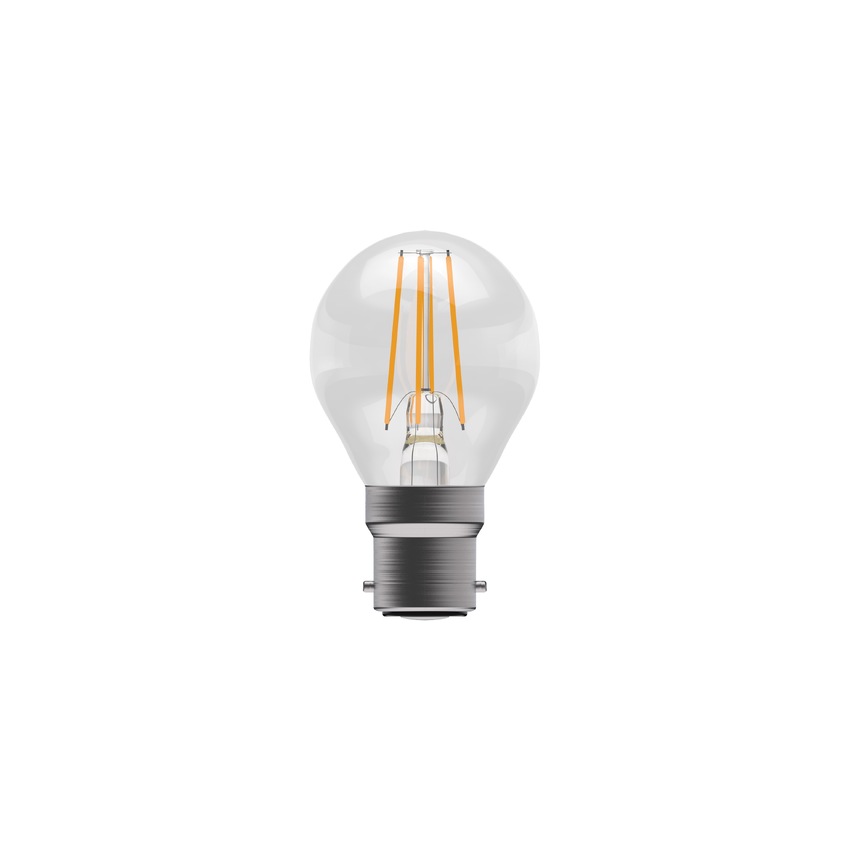 Photograph: 3.3W LED Clear Golf Ball Light Bulb B22 Cool White 4000K Dimmable