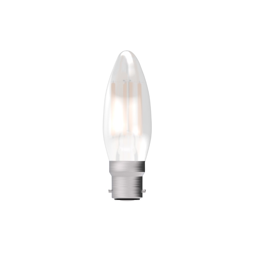 Photograph: 3.3W LED Satin Candle Light Bulb B22 Warm White 2700K Dimmable