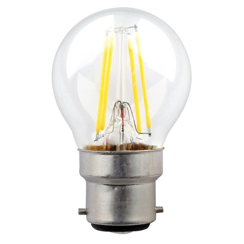 Photograph: 4W B22 CLEAR DIMMABLE LED GOLFBALL LAMP - 2700K