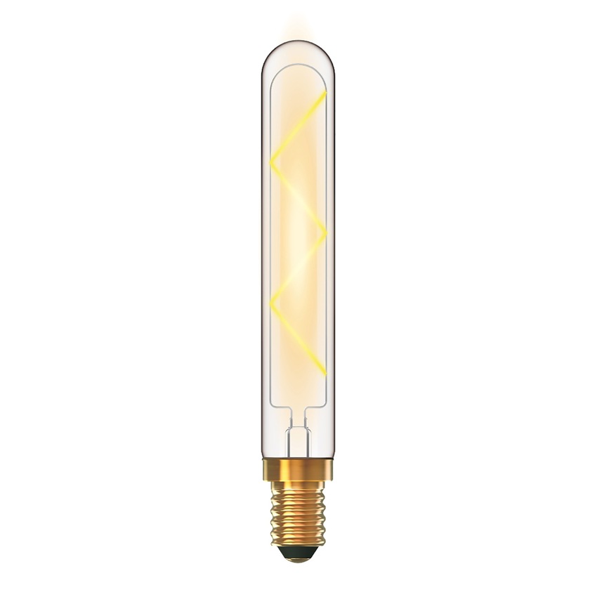 Photograph: 4W LED Classic Deco Clear Dimmable 185mm Tubular Lamp With Decorative Filament - E14, 2700K