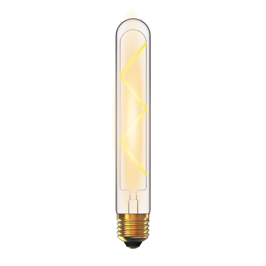 Photograph: 4W LED Classic Deco Clear Dimmable 185mm Tubular Lamp With Decorative Filament - E27, 2700K