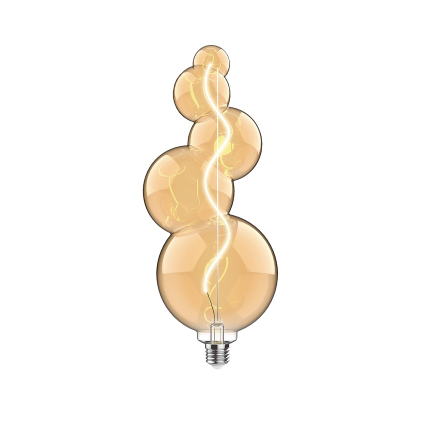 Photograph: 4W LED Classic Style Amber Finish Dimmable Bubble Shape Lamp - E27, 2100K