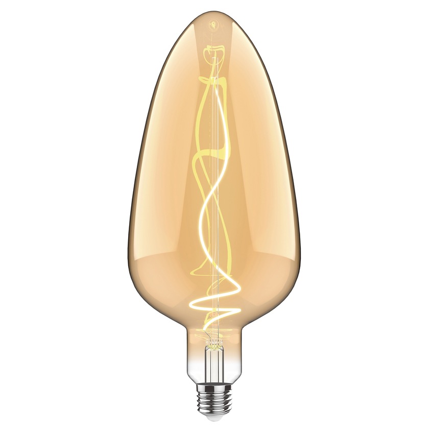 Photograph: 4W LED Classic Style Amber Finish Dimmable Lamp - E27, 2100K, 4300152