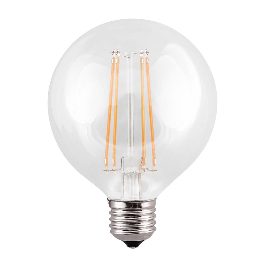 Photograph: 8W E27 CLEAR DIMMABLE LED 95MM GLOBE LED LAMP - 2700K