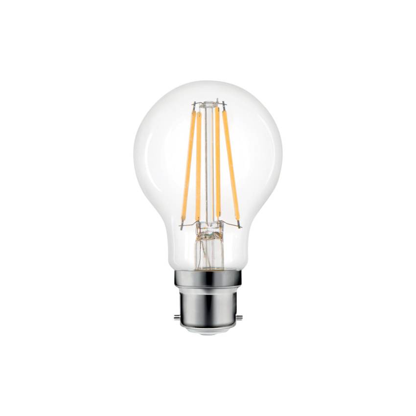 Photograph: 9.5W B22 Cool White Dimmable Clear Gls Led Filament Lamp - 4000K