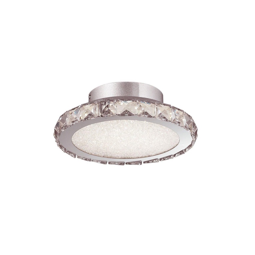 Photograph: Abigail Small Flush Led Crystal Bathroom Ceiling Light - 3000K, IP44