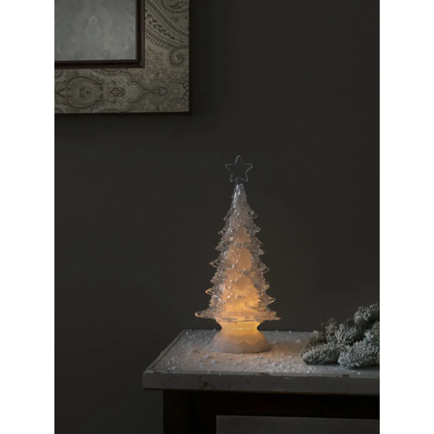 Photograph: Acrylic Christmas Tree, Rotatable,  Warm White Led, B/O 3xAA