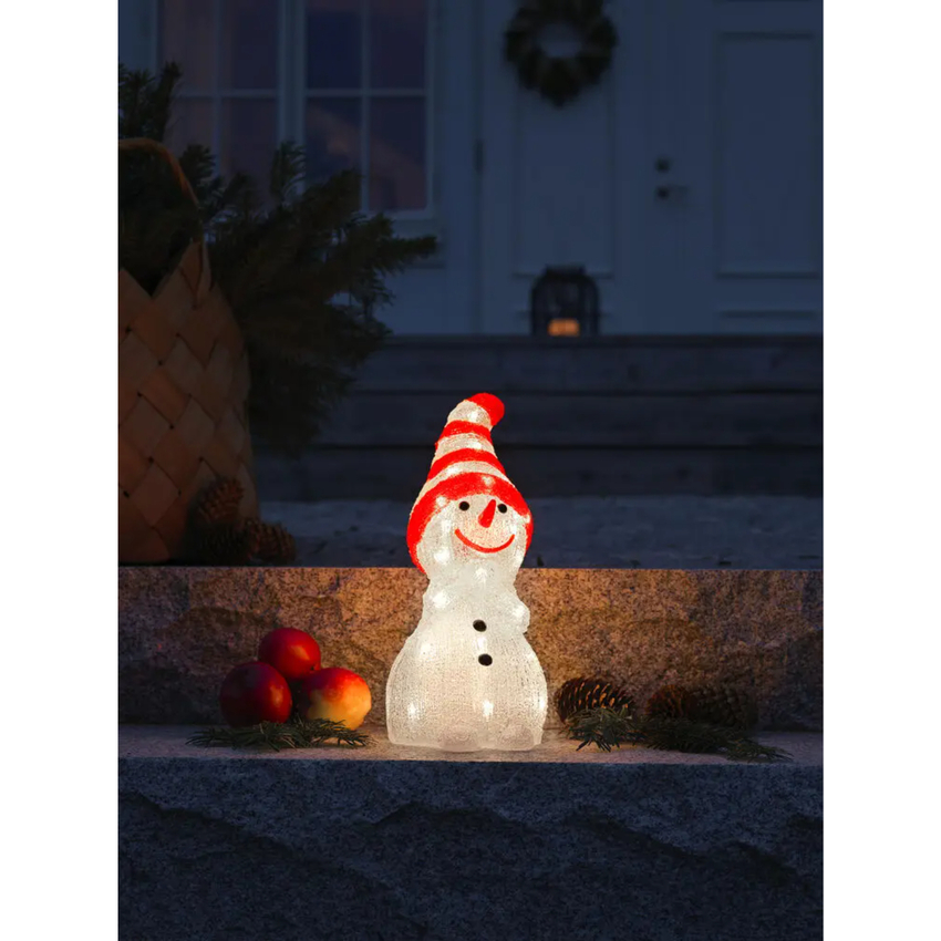 Photograph: Acrylic Snowman, 32cm, 32 Warm White Led, IP20