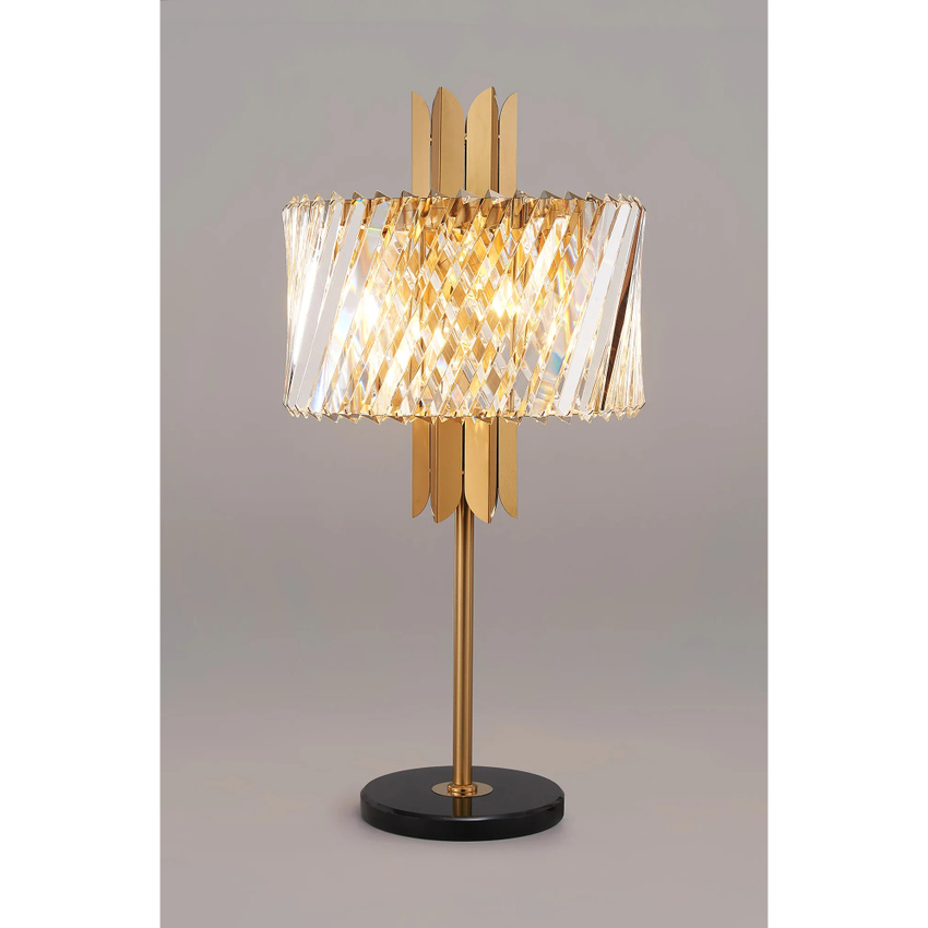 Photograph: Alol Brass/Clear 4 Light Crystal Table Lamp
