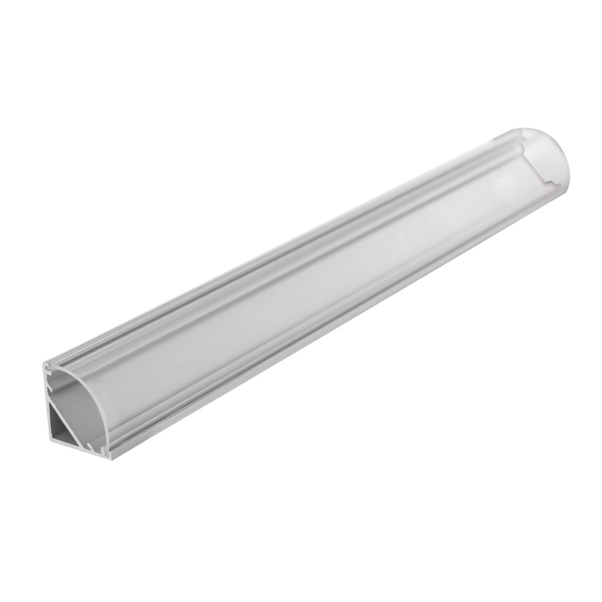Photograph: Aluminium LED Strip Profile Corner Surface Mount 1M With Clear Diffuser 20 X 20MM For Max 14MM Width Strip