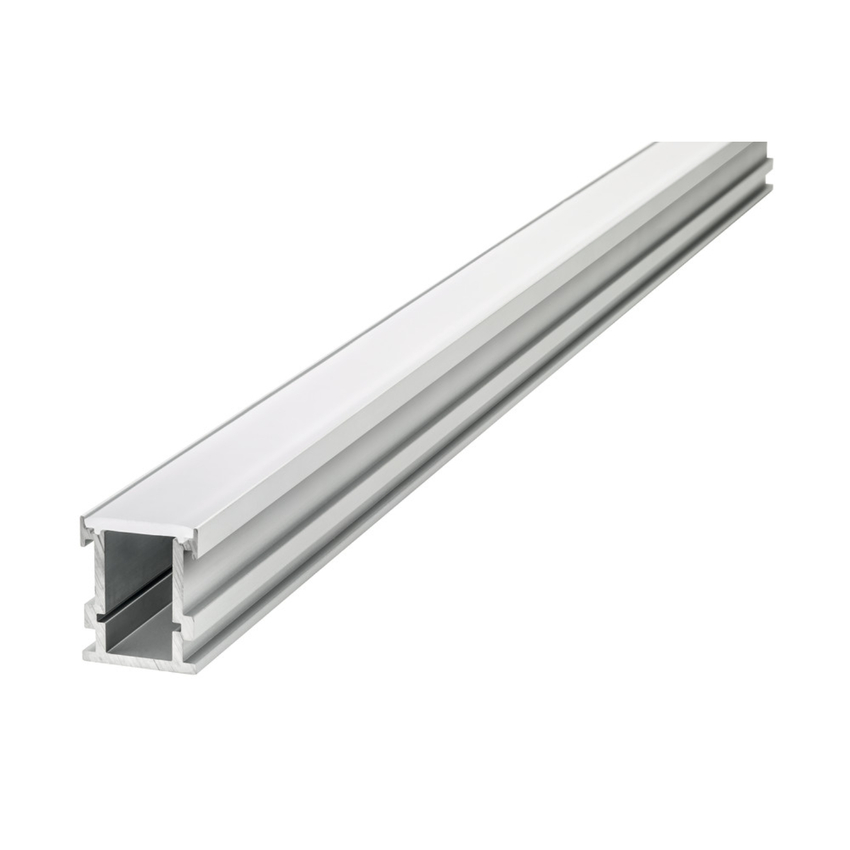 Photograph: Aluminium LED Strip Profile Indoor Floor Recessed 1M With Frosted Diffuser 21.3 X 26.1MM For Max 12MM Width Strip