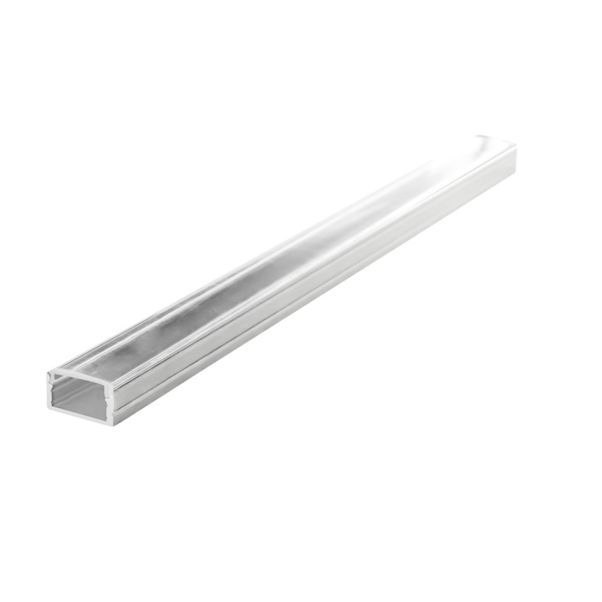 Photograph: Aluminium LED Strip Profile Surface Mount 1M With Clear Diffuser 18.6 X 12.5MM For Max 14MM Width Strip