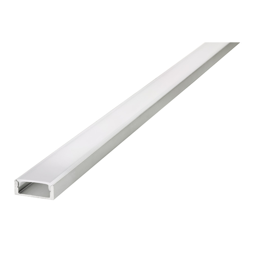 Photograph: Aluminium LED Strip Profile Surface Mount 1M With Frosted Diffuser 22.6 X 8.5MM For Max 16MM Width Strip