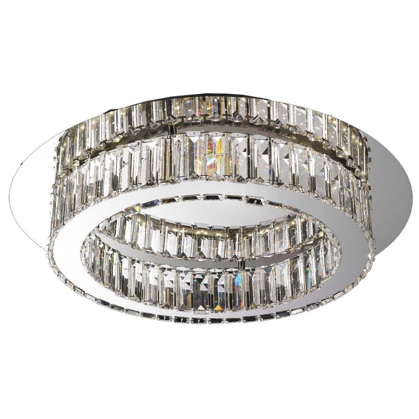 Photograph: Amelia Large Polished Chrome Led Flush Ceiling Light - 3000K