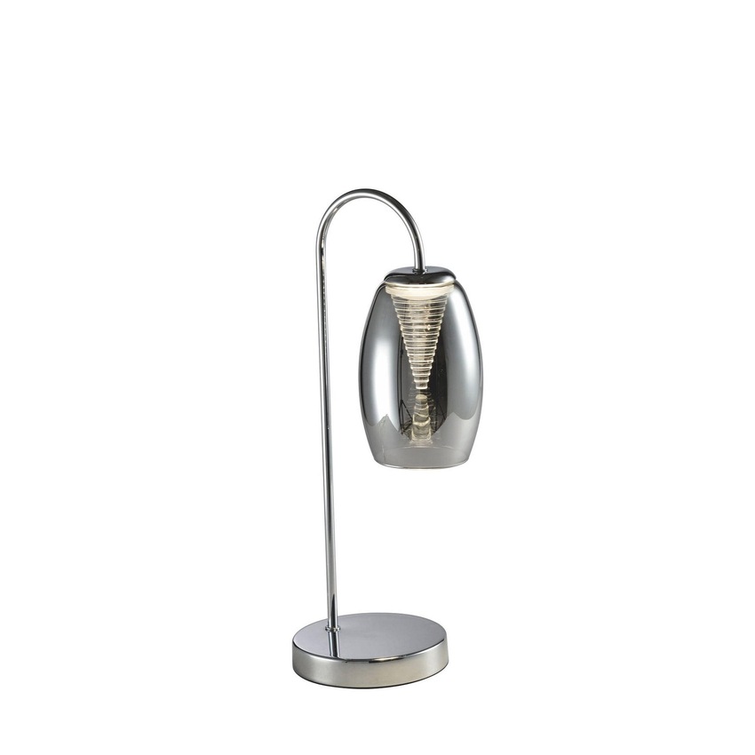 Photograph: Aria Polished Chrome Led Table Lamp With Smoked Glass - 4000K