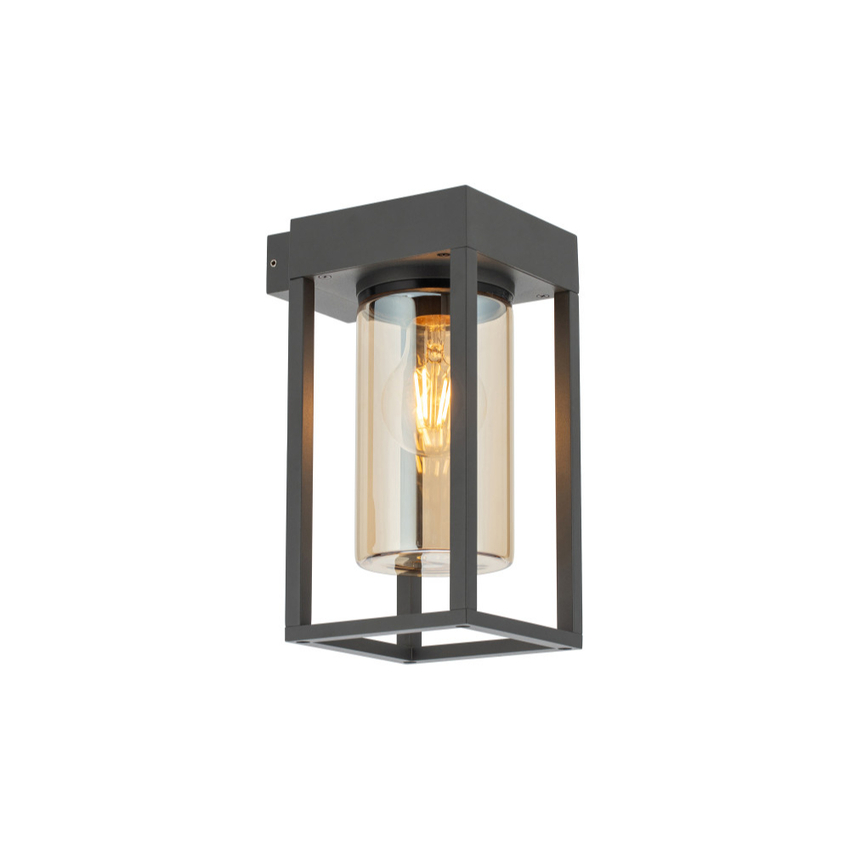 Photograph: Avila Dark Grey Exterior Wall Lantern Light - IP54