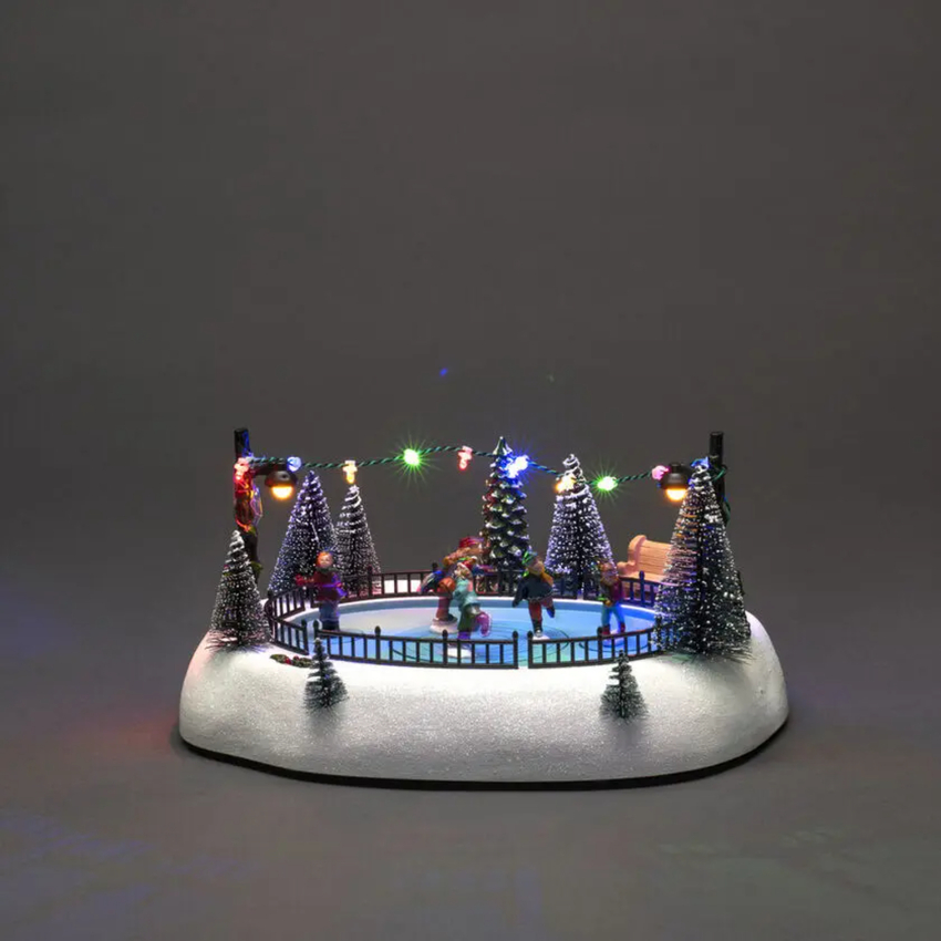 Photograph: B/O Mech.Christm.decor. Ice rink  12 Led, music USB