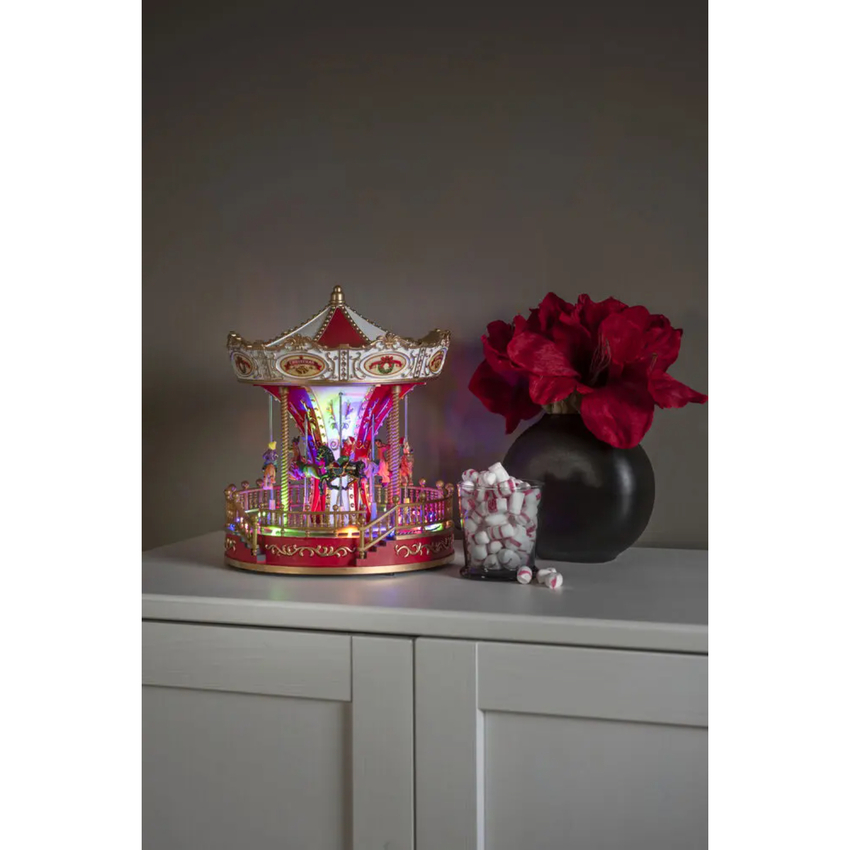 Photograph: B/O Mech Christm decoration Carousel  16 Led, music USB