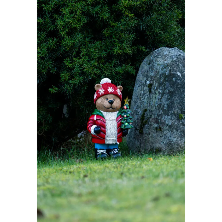 Photograph: B/O Teddy Bear, Multi colour Led, 38cm, 6H/timer Outdoor use