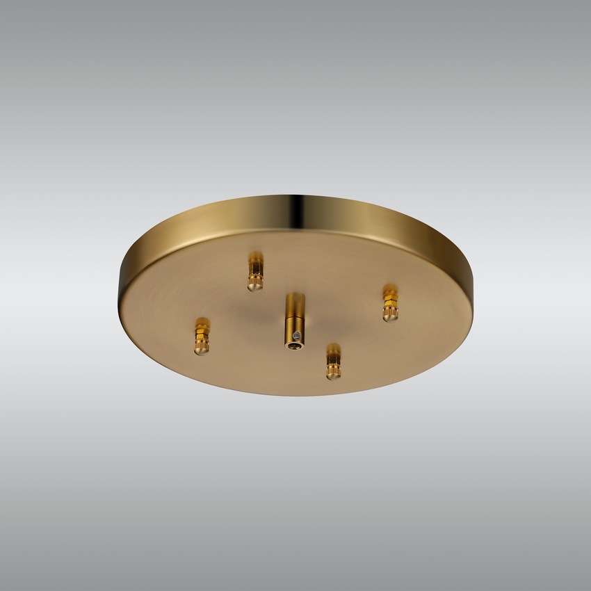 Photograph: Brass Finish No Hole Ceiling Plate - 23cm