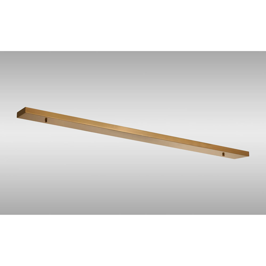 Photograph: Brass No Hole Linear Bar Ceiling Plate - 1400mm x 100mm