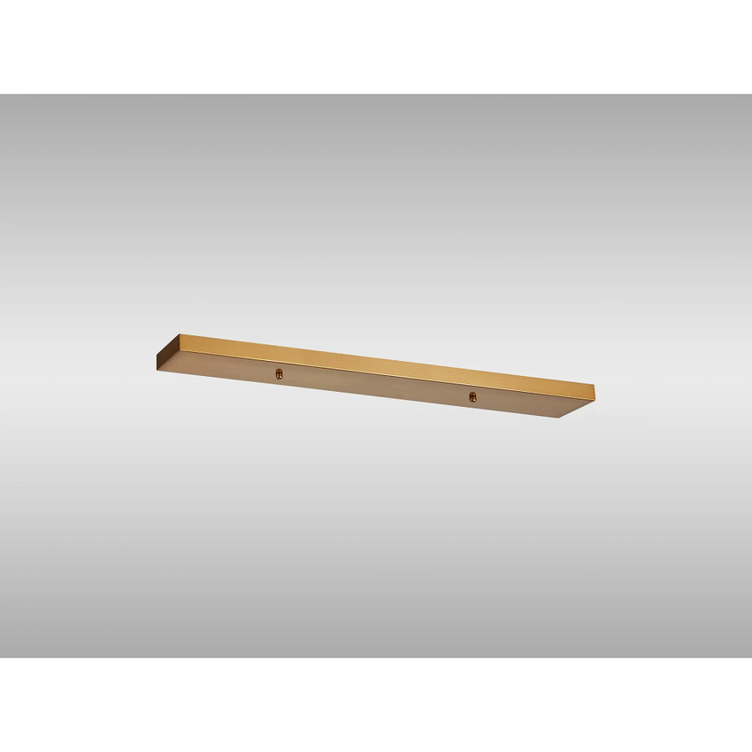 Photograph: Brass No Hole Linear Bar Ceiling Plate - 700mm x 100mm