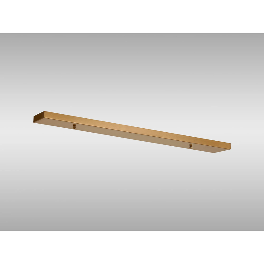 Photograph: Brass No Hole Linear Bar Ceiling Plate - 900mm x 100mm